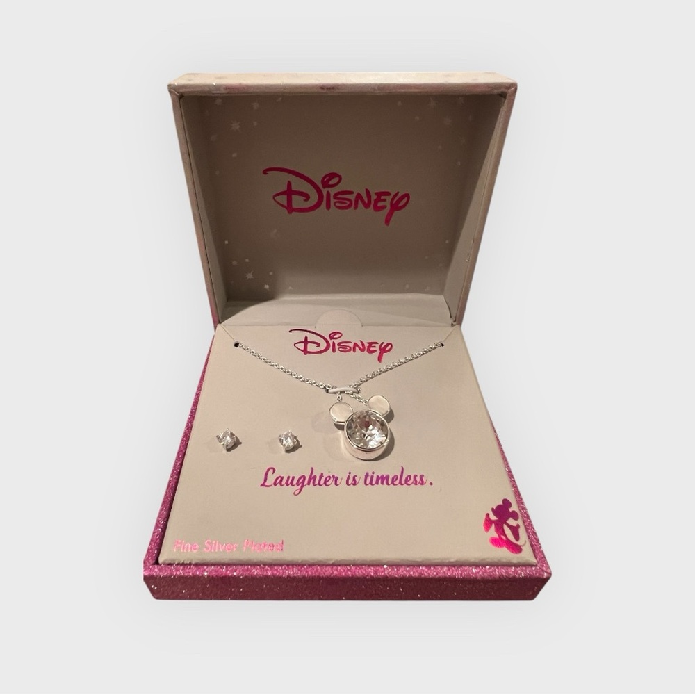 DISNEY© MICKEY MOUSE LAUGHTER IS TIMELESS SCRIPT ON REVERSE NECKLACE #disney